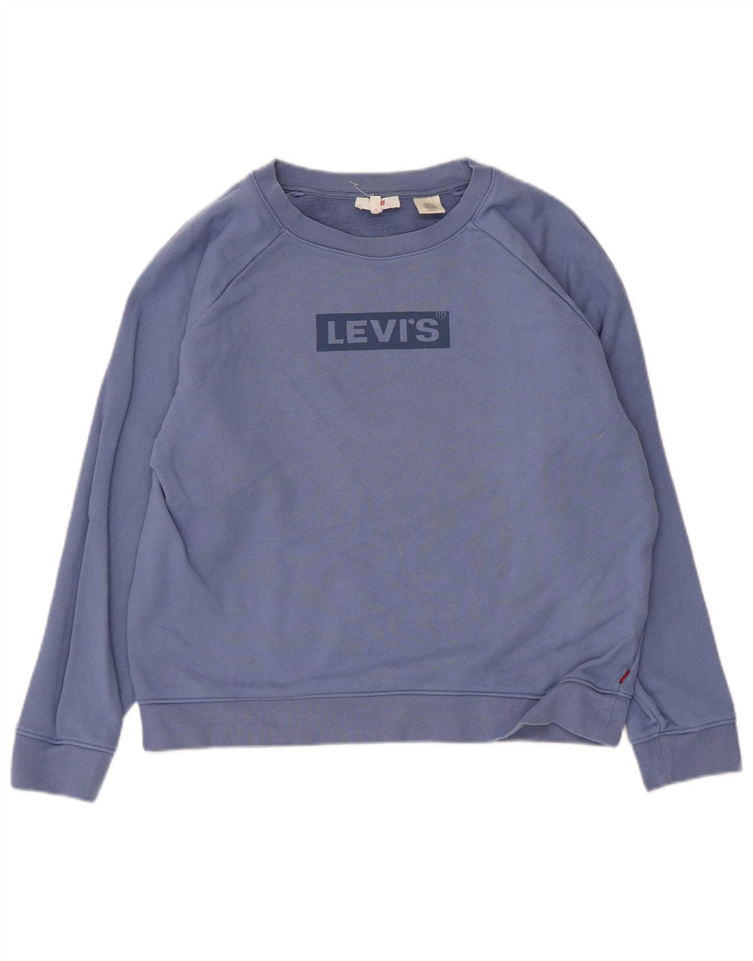 Levi's Womens Graphic Oversized Sweatshirt Jumper UK 10 Small Blue Cotton