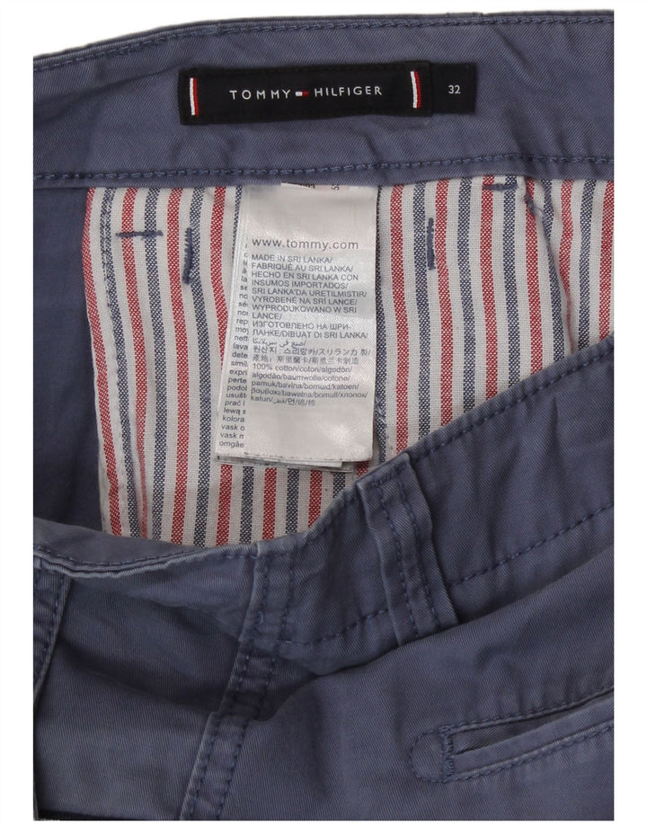 Tommy Hilfiger Mens Cargo Shorts W32 Medium Blue Cotton
