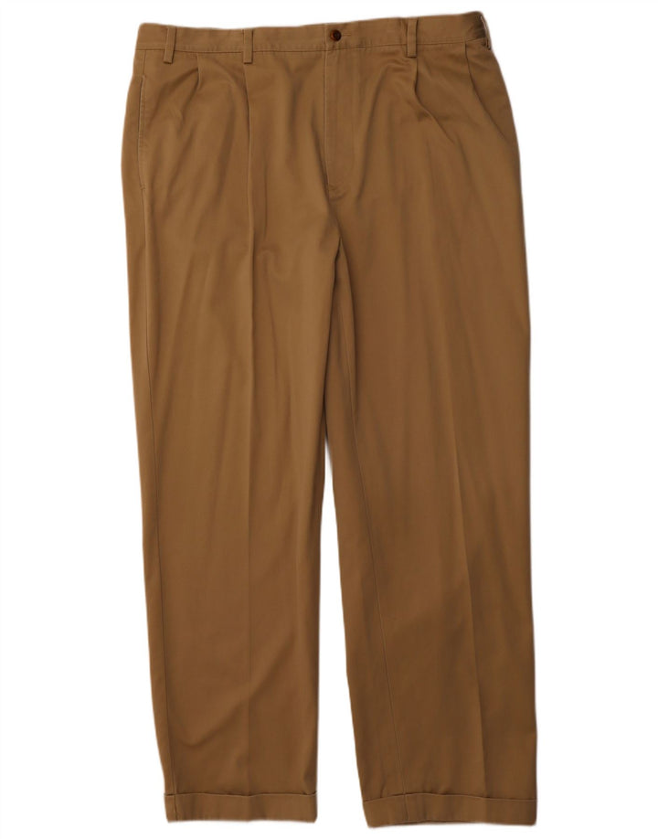 NAUTICA Mens Rigger Classic Fit Pegged Chino Trousers W40 L32 Beige Cotton