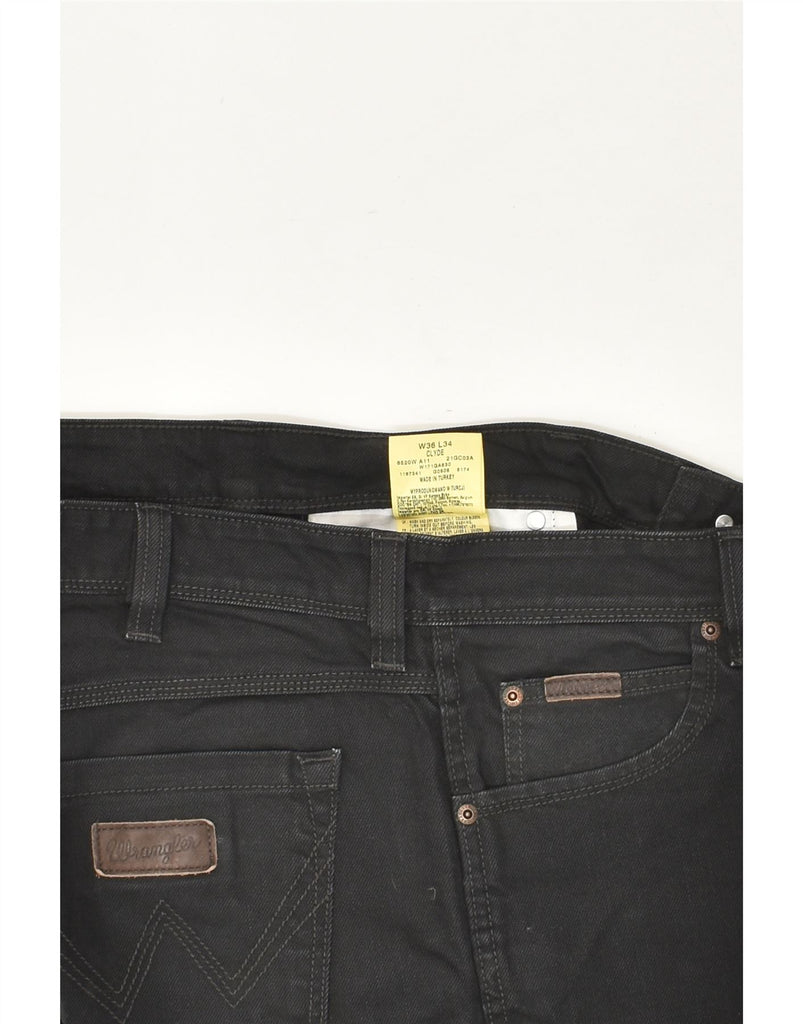 WRANGLER Mens Straight Jeans W36 L27 Black Cotton | Vintage Wrangler | Thrift | Second-Hand Wrangler | Used Clothing | Messina Hembry 