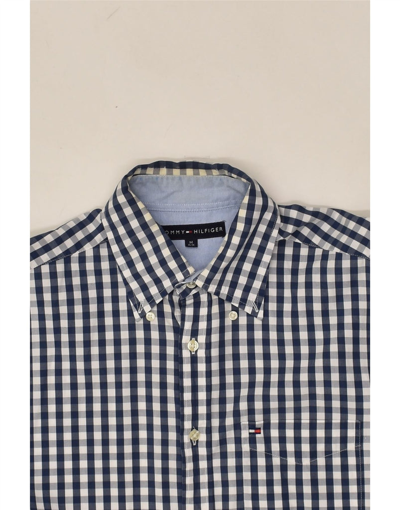 TOMMY HILFIGER Mens Shirt Medium Blue Gingham Cotton | Vintage Tommy Hilfiger | Thrift | Second-Hand Tommy Hilfiger | Used Clothing | Messina Hembry 