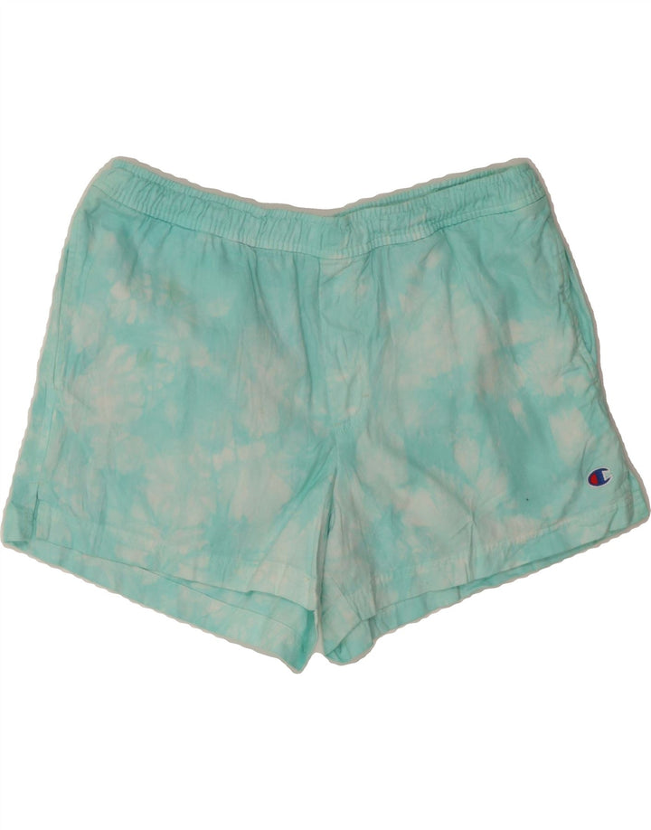CHAMPION Boys Sport Shorts 9-10 Years Medium  Blue Tie Dye Cotton Vintage Champion and Second-Hand Champion from Messina Hembry 