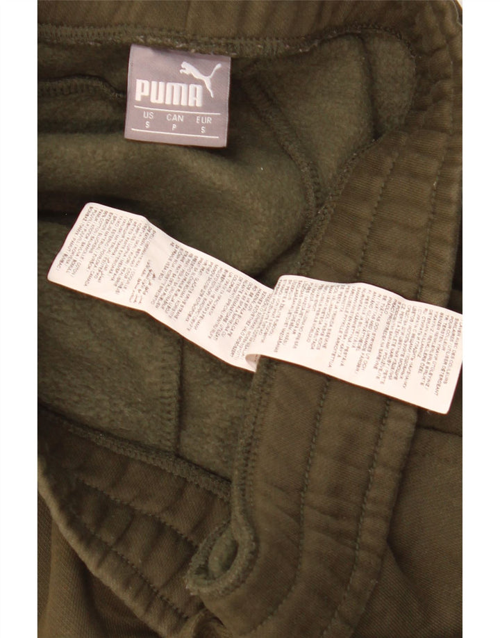 Puma Mens Tracksuit Trousers Joggers Small Khaki Cotton
