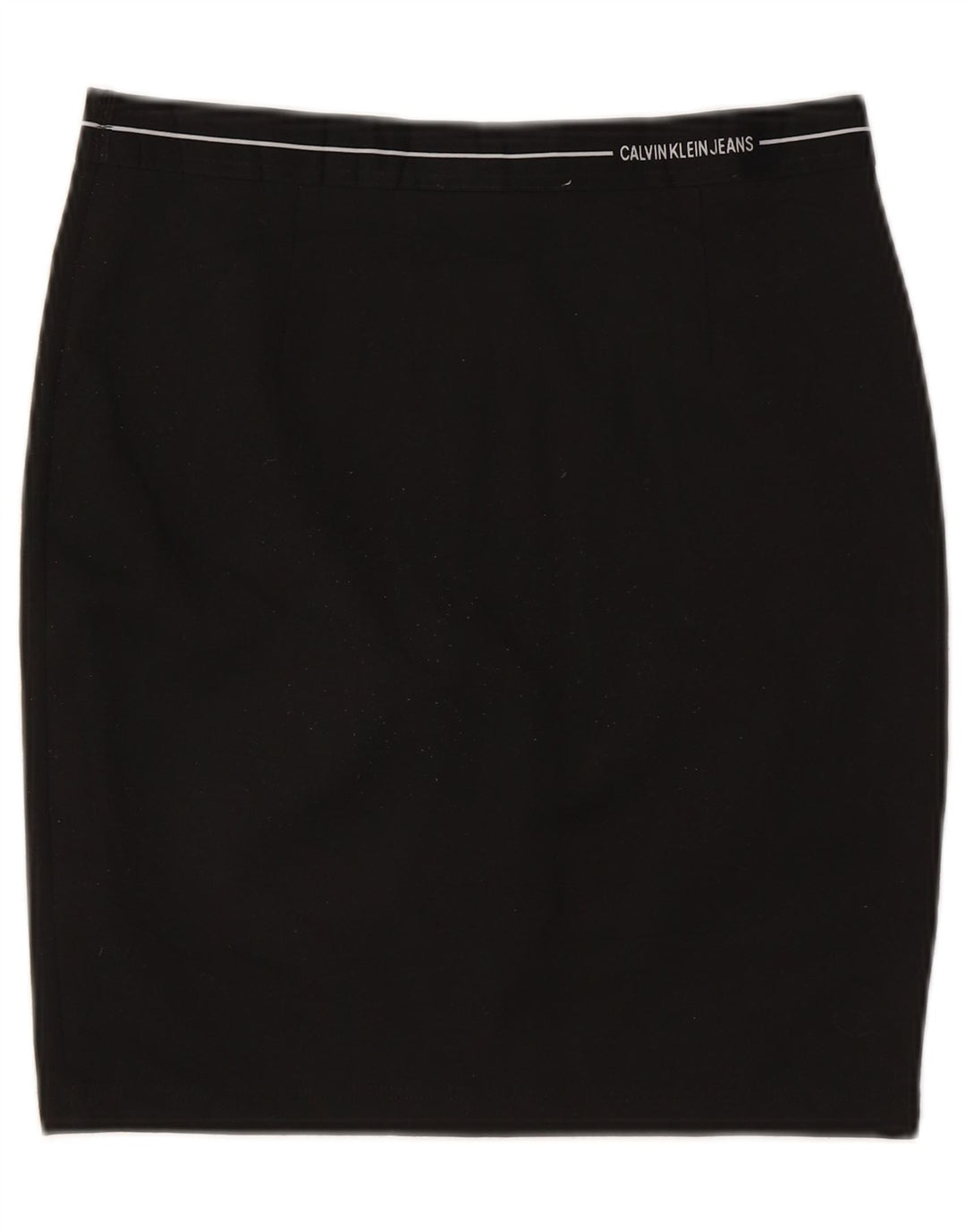 CALVIN KLEIN Womens Pencil Skirt Large W32 Black Polyester