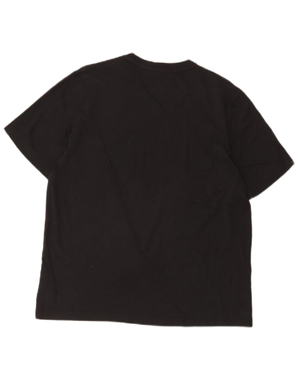 Adidas Mens T-Shirt Top Large Black Cotton
