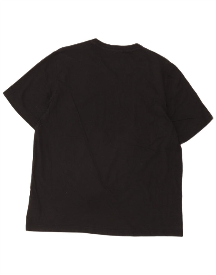 Adidas Mens T-Shirt Top Large Black Cotton