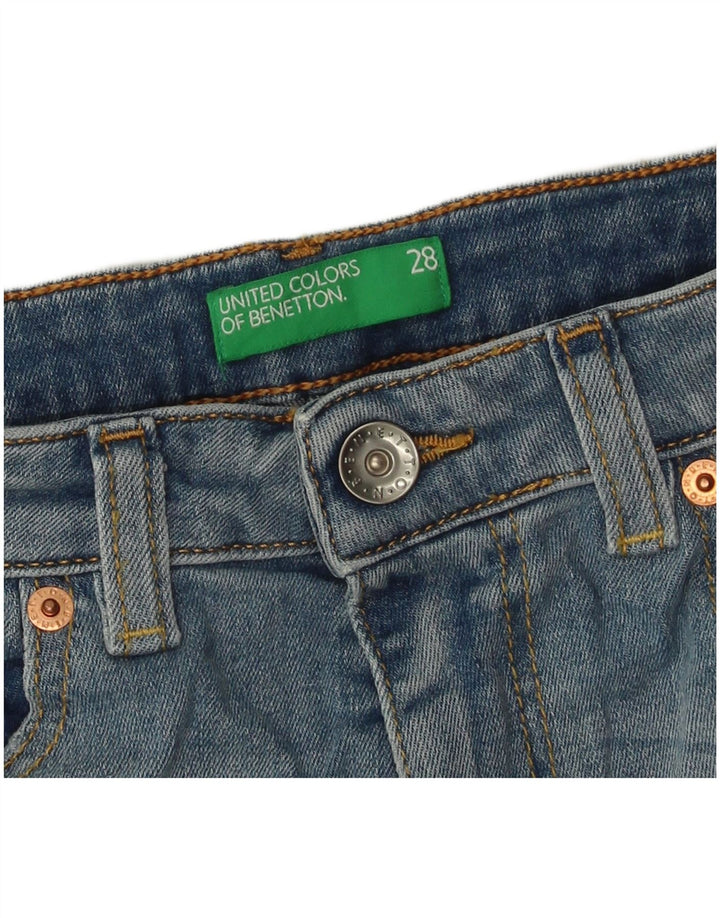 BENETTON Girls Bootcut Jeans 13-14 Years W28 L25 Blue