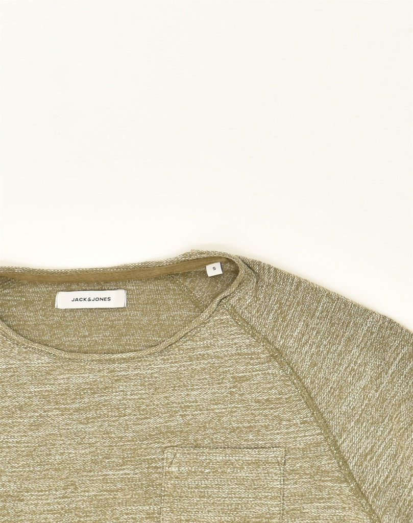 JACK & JONES Mens Crew Neck Jumper Sweater Small Green Cotton | Vintage Jack & Jones | Thrift | Second-Hand Jack & Jones | Used Clothing | Messina Hembry 