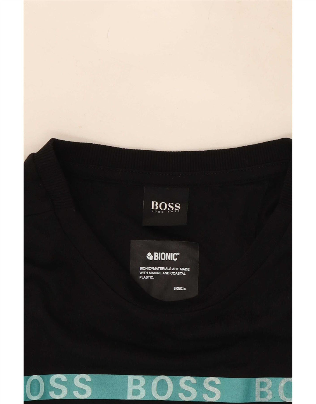 Hugo Boss Mens Graphic T-Shirt Top Small Black Cotton