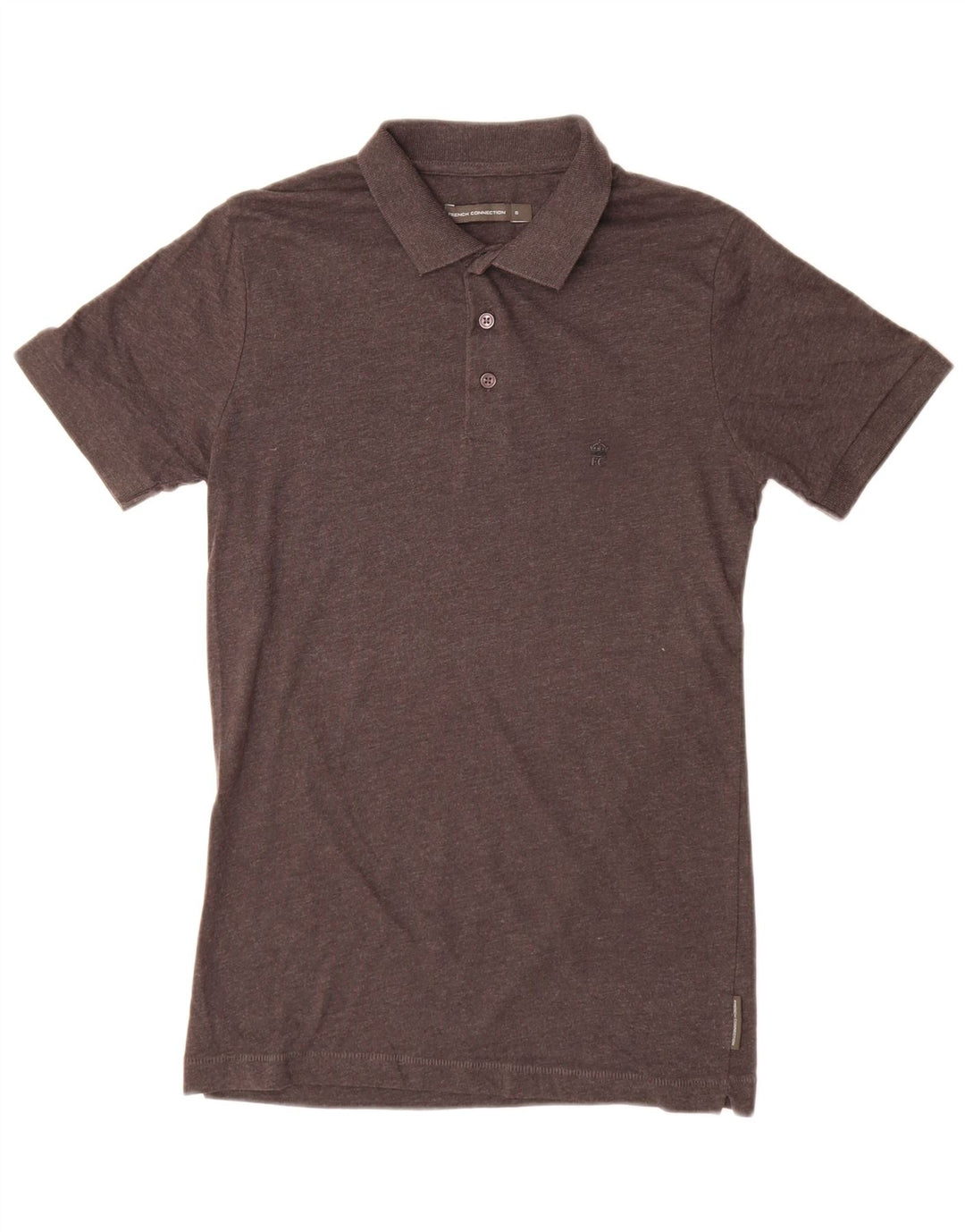 French Connection Mens Polo Shirt Small Grey Cotton