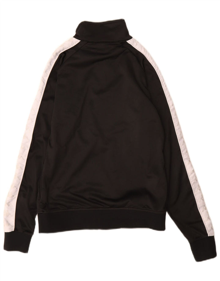 Kappa Boys Tracksuit Top Jacket 13-14 Years Medium Black Colourblock