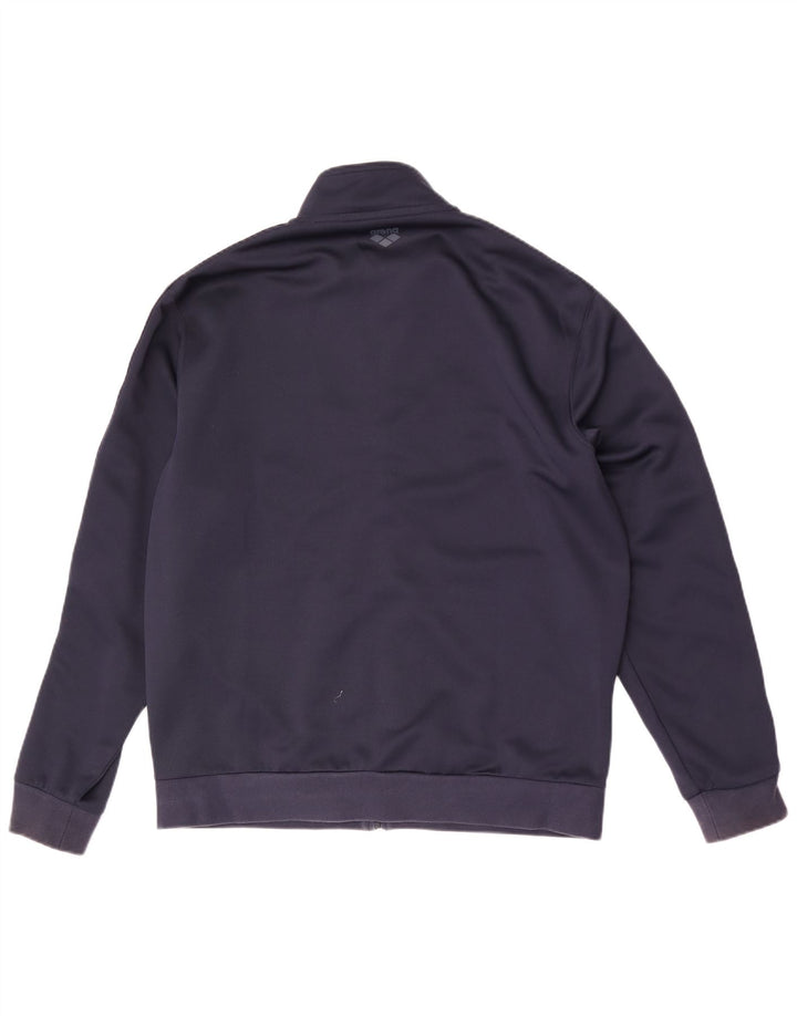 Arena Mens Tracksuit Top Jacket XL Navy Blue Polyester