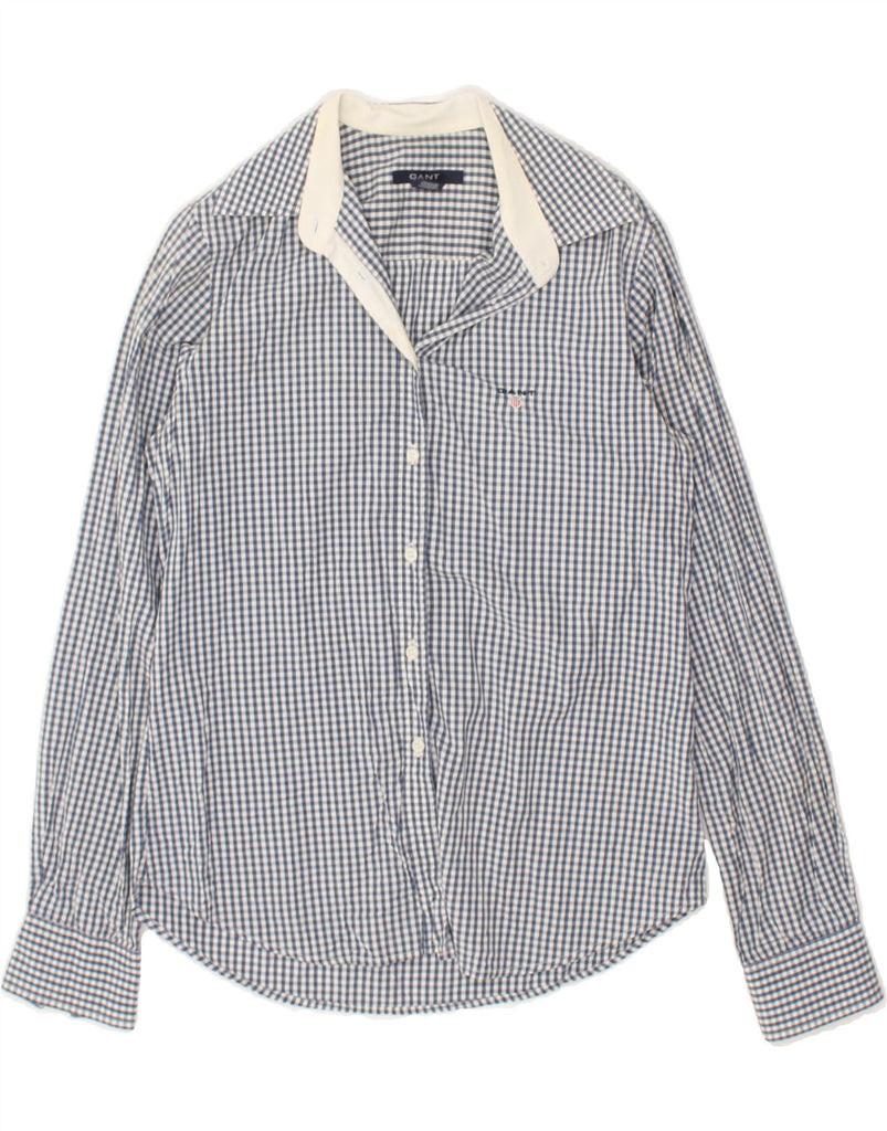 GANT Womens Shirt UK12 Medium  Blue Gingham Cotton | Vintage Gant | Thrift | Second-Hand Gant | Used Clothing | Messina Hembry 