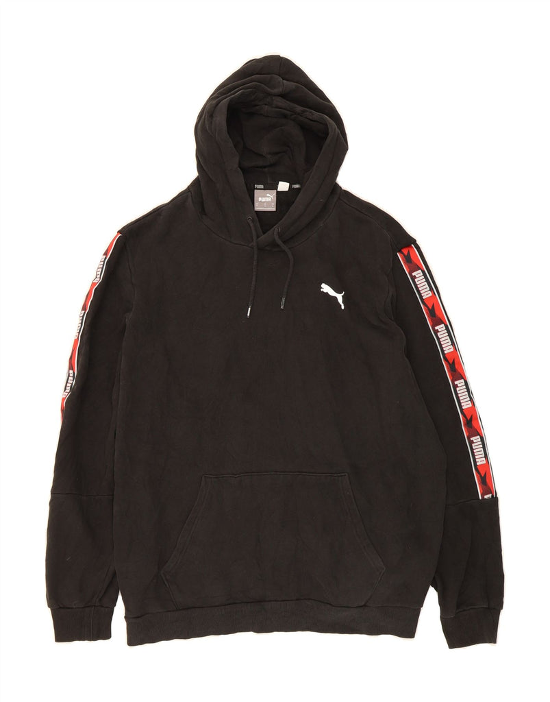 PUMA Mens Graphic Hoodie Jumper XL Black Cotton Vintage Puma and Second-Hand Puma from Messina Hembry 