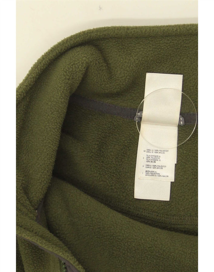 The North Face Mens Fleece Jacket UK 36 Small Green Polyester