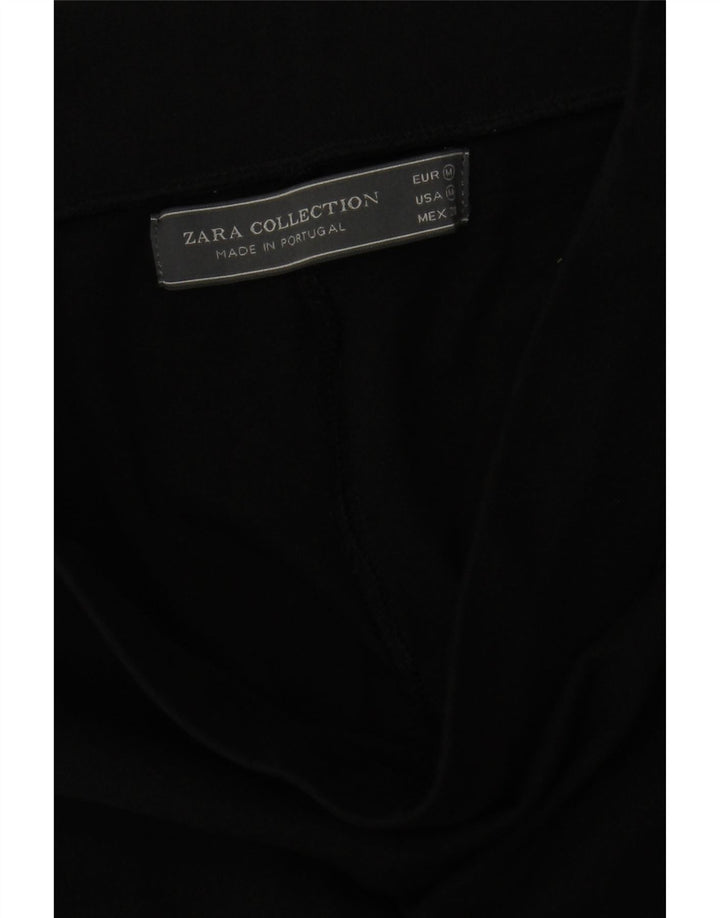 Zara Womens Tracksuit Trousers Joggers UK 12 Medium Black