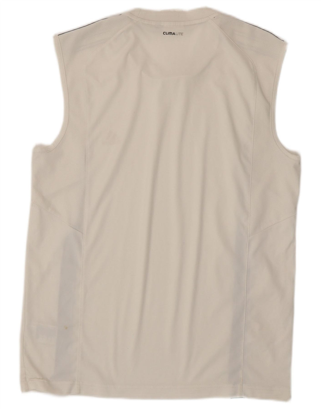 ADIDAS Mens Climalite Vest Top Large White Colourblock Polyester