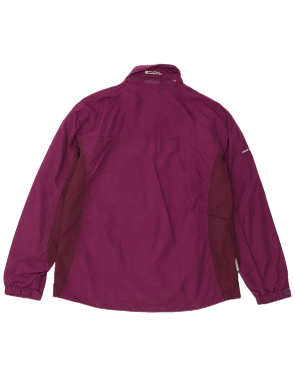 Mountain Warehouse Womens Rain Jacket UK 16 Large Purple Colourblock Nylon