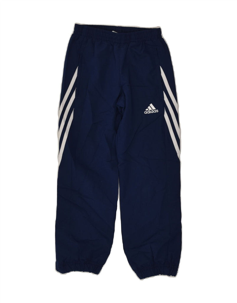 ADIDAS Boys Tracksuit Trousers Joggers 7-8 Years Small Navy Blue Polyester | Vintage Adidas | Thrift | Second-Hand Adidas | Used Clothing | Messina Hembry 