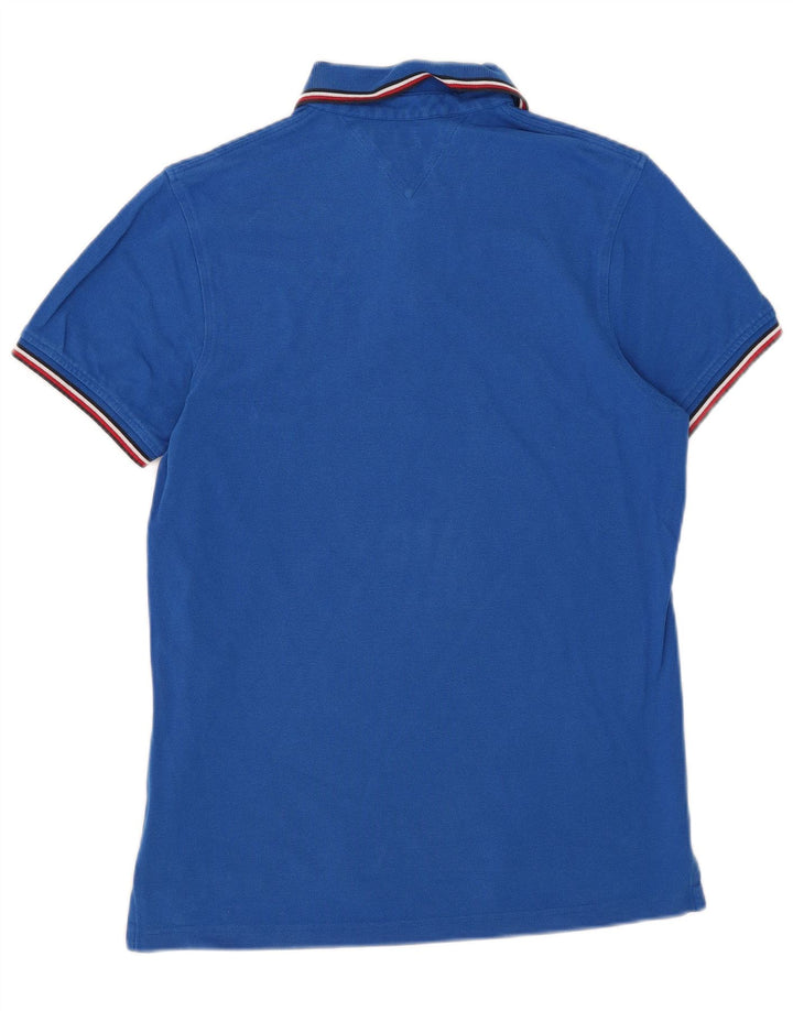 Tommy Hilfiger Mens Slim Fit Polo Shirt Medium Blue Striped