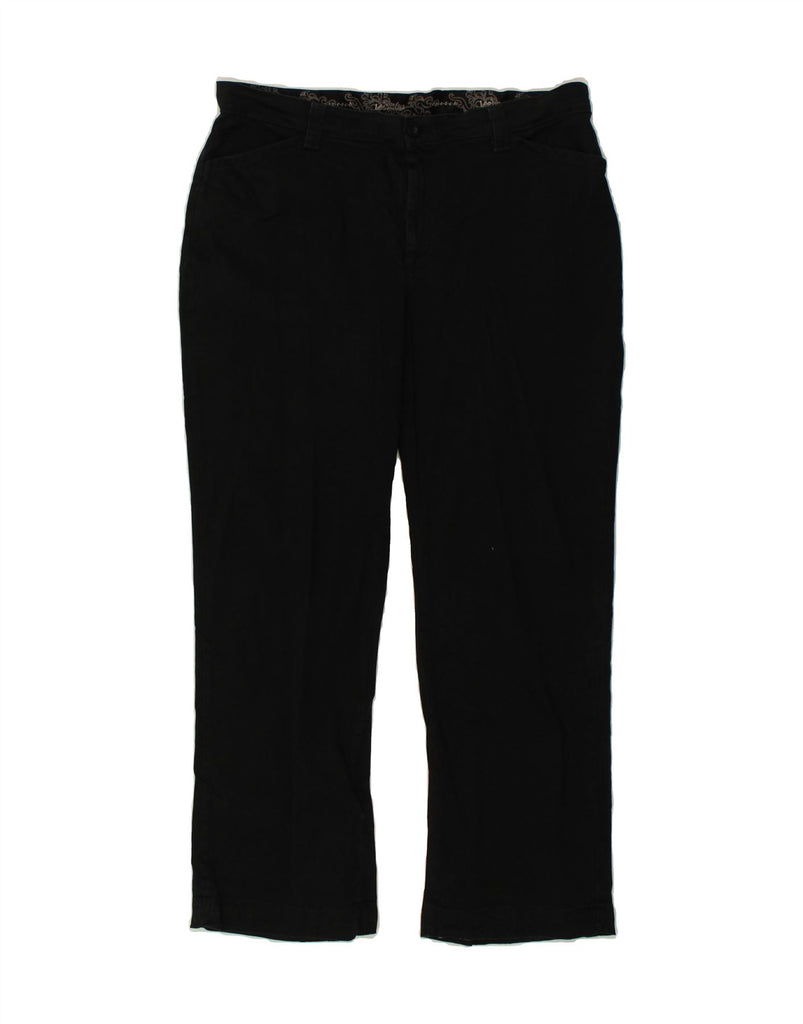 LEE Womens Comfort Fit Straight Casual Trousers W38 L30  Black Cotton | Vintage Lee | Thrift | Second-Hand Lee | Used Clothing | Messina Hembry 