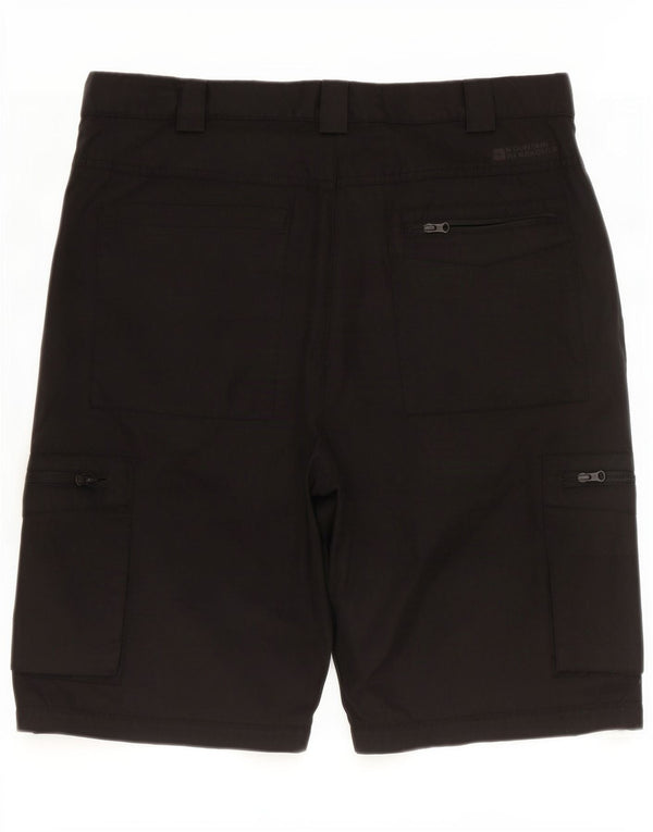 Mountain Warehouse Mens Cargo Shorts W34 Large Black Polyester