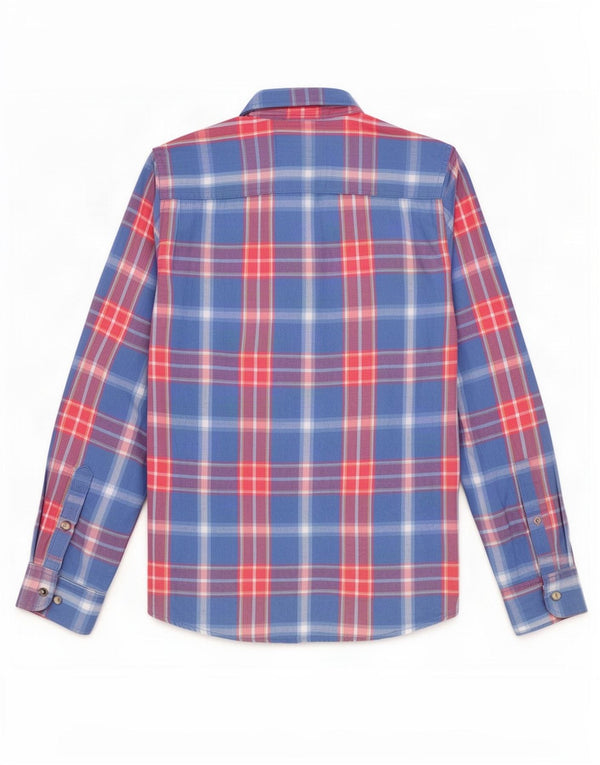 Hollister Mens Flannel Shirt Small Blue Check Cotton
