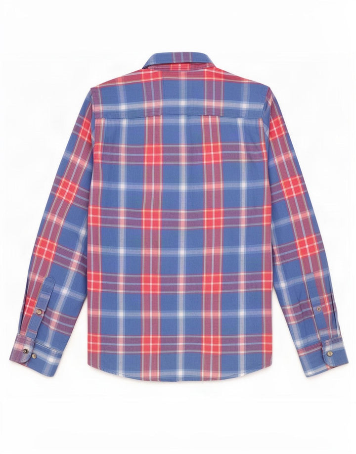 Hollister Mens Flannel Shirt Small Blue Check Cotton