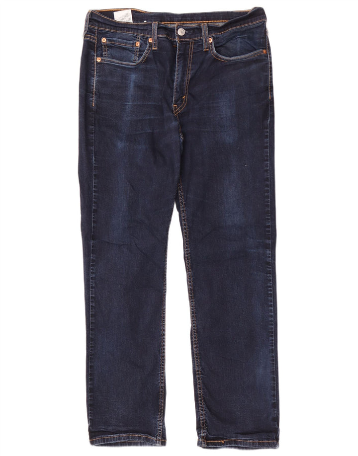 Levi's Mens 514 Straight Jeans W32 L30 Navy Blue Cotton
