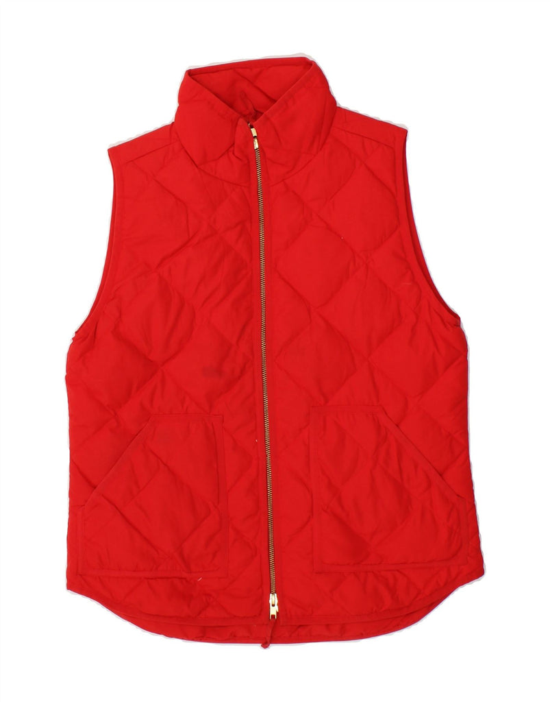 J. CREW Womens Quilted Gilet UK 10 Small Red Polyester | Vintage J. Crew | Thrift | Second-Hand J. Crew | Used Clothing | Messina Hembry 