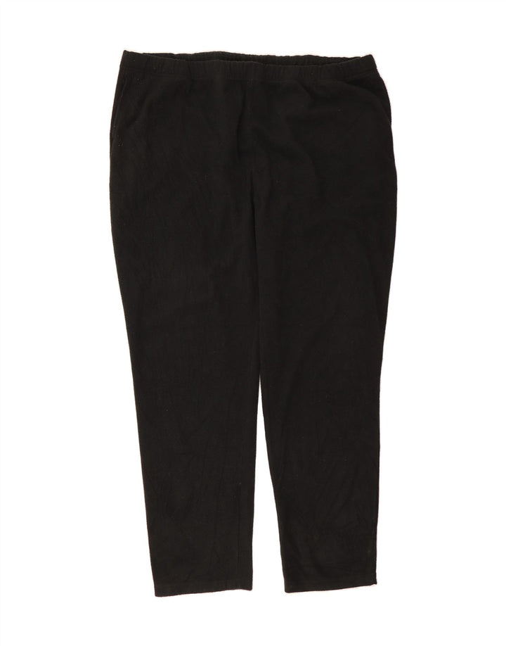 EDDIE BAUER Womens Tall Fleece Leggings UK 22 3XL  Black Polyester Vintage Eddie Bauer and Second-Hand Eddie Bauer from Messina Hembry 