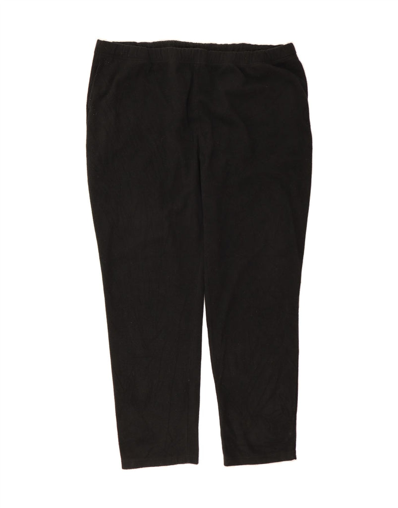 EDDIE BAUER Womens Tall Fleece Leggings UK 22 3XL  Black Polyester Vintage Eddie Bauer and Second-Hand Eddie Bauer from Messina Hembry 