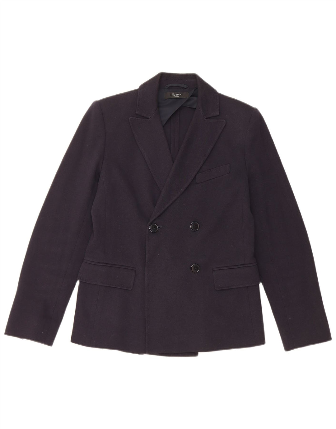 Max Mara Womens Weekend Double Breasted Blazer Jacket UK 10 Small Navy Blue