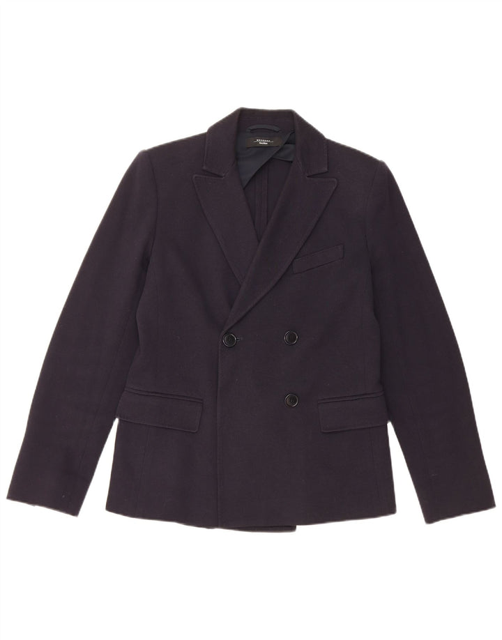 Max Mara Womens Weekend Double Breasted Blazer Jacket UK 10 Small Navy Blue