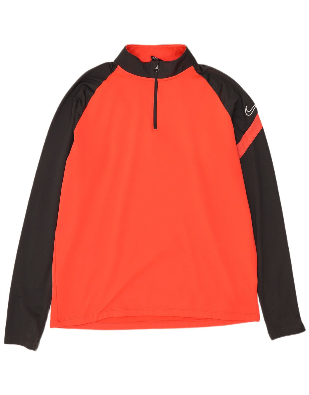 Nike Mens Dri Fit Zip Neck Pullover Tracksuit Top Large Red Colourblock