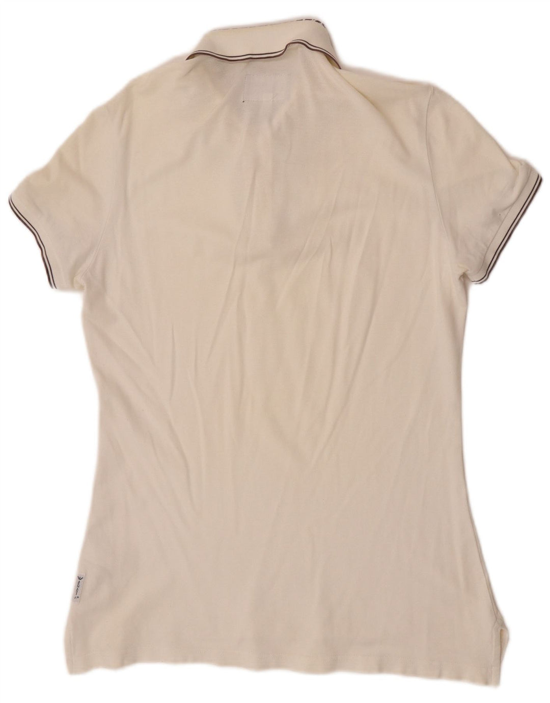 Armani Jeans Womens Polo Shirt UK 14 Medium White Cotton