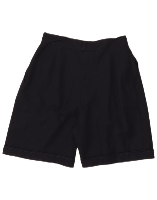 Vintage Womens High Waist Pegged Chino Shorts IT 44 Medium W26  Black Wool