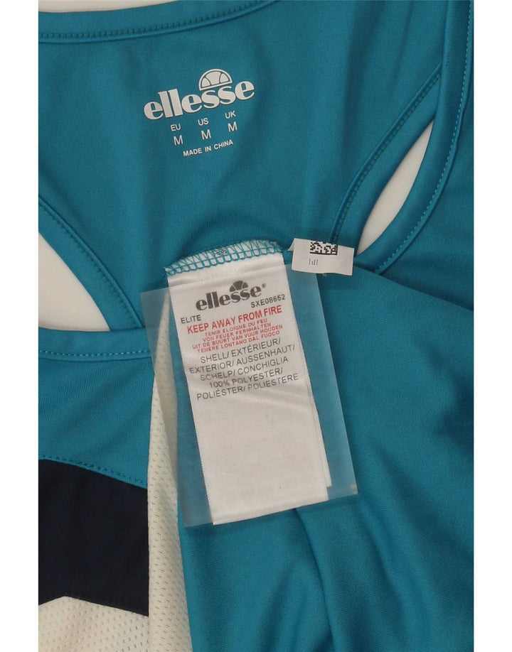 Ellesse Mens Graphic Vest Top Medium Blue Colourblock Polyester