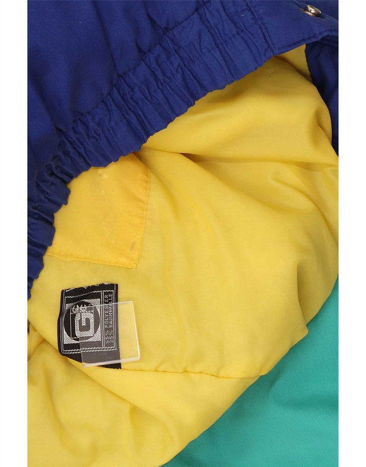 Vintage Mens Hooded Ski Jacket UK 38 Medium Multicoloured Colourblock