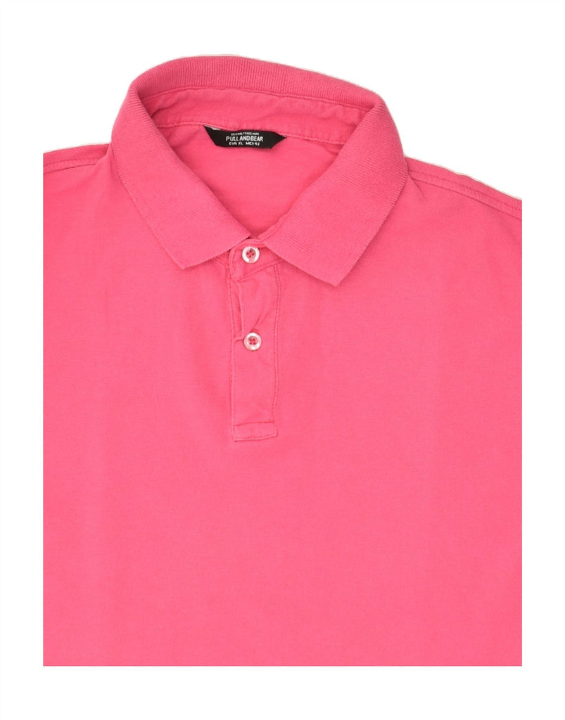 PULL & BEAR Mens Polo Shirt IT54  XL Pink Cotton | Vintage Pull & Bear | Thrift | Second-Hand Pull & Bear | Used Clothing | Messina Hembry 