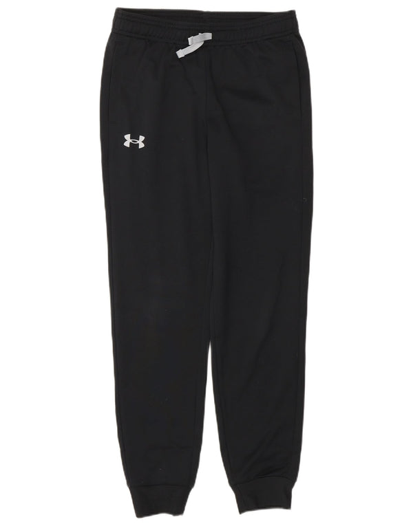 UNDER ARMOUR Boys Tracksuit Trousers Joggers 9-10 Years Medium  Black