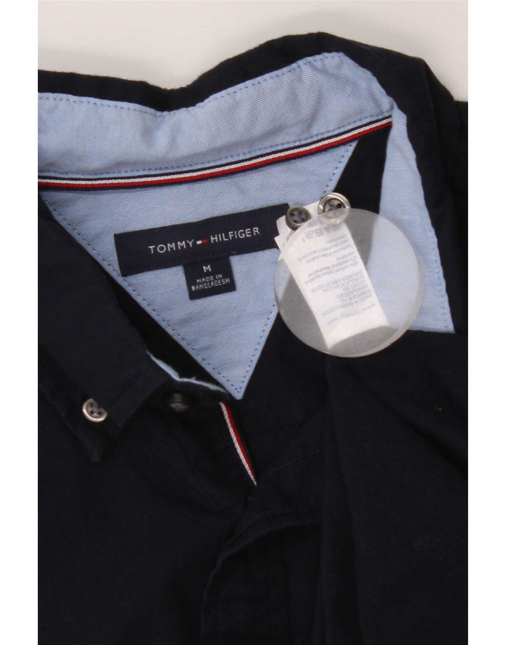 Tommy Hilfiger Mens Shirt Medium Navy Blue Cotton