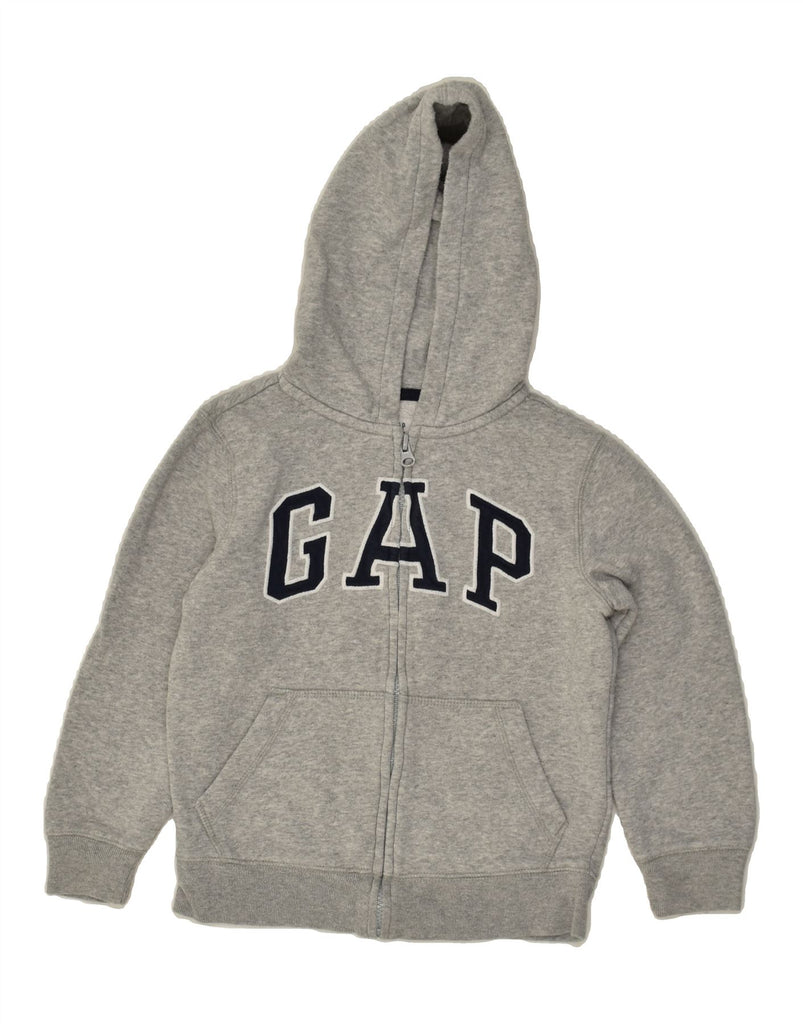 GAP Boys Graphic Zip Hoodie Sweater 6-7 Years Small Grey Cotton | Vintage Gap | Thrift | Second-Hand Gap | Used Clothing | Messina Hembry 