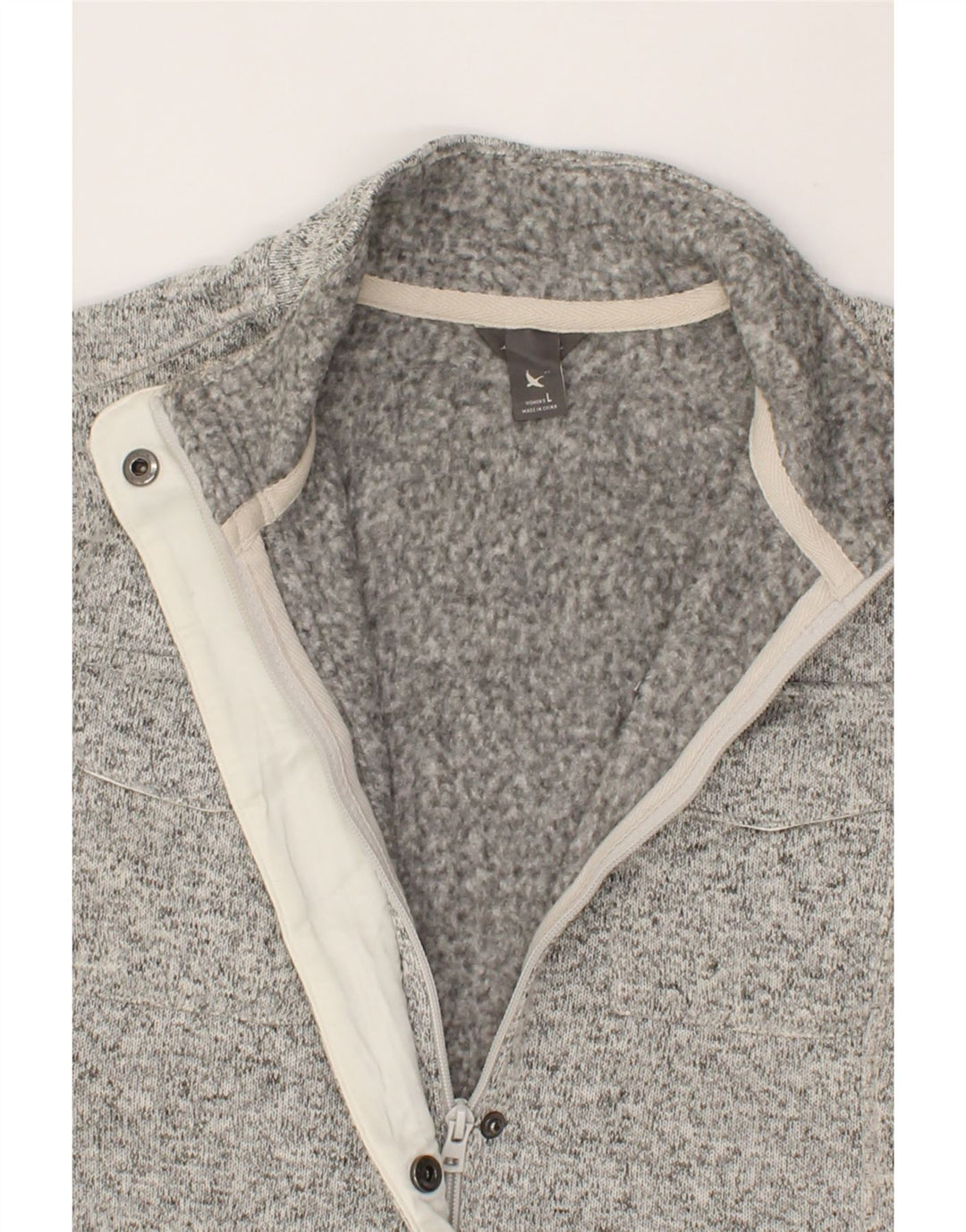 EDDIE BAUER Womens Tracksuit Top Jacket UK 16 Large Grey Polyester Vintage Eddie Bauer and Second-Hand Eddie Bauer from Messina Hembry 