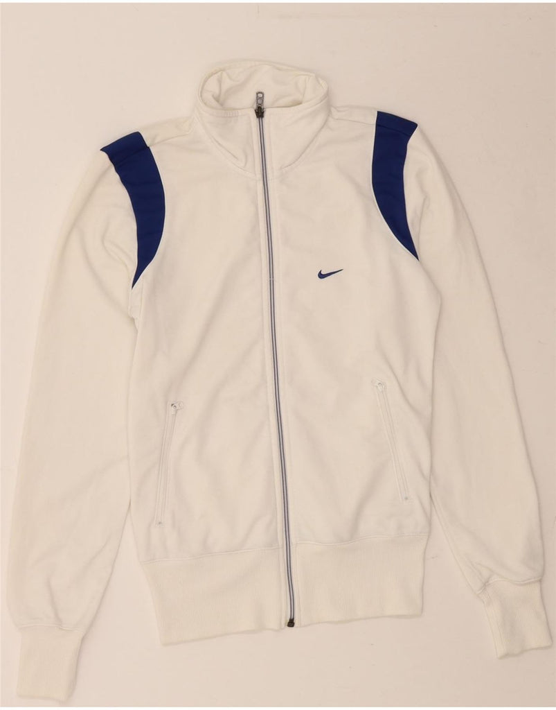 NIKE Mens Tracksuit Top Jacket Small Off White Colourblock Polyester Vintage Nike and Second-Hand Nike from Messina Hembry 
