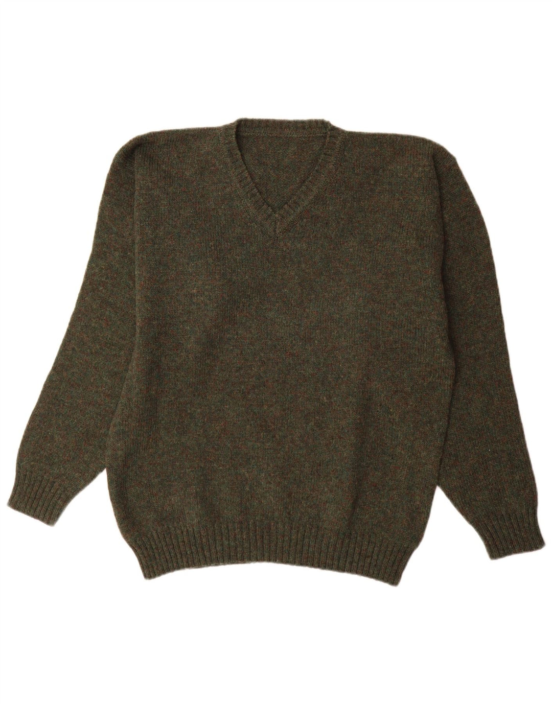 Vintage Mens V-Neck Jumper Sweater XL Khaki