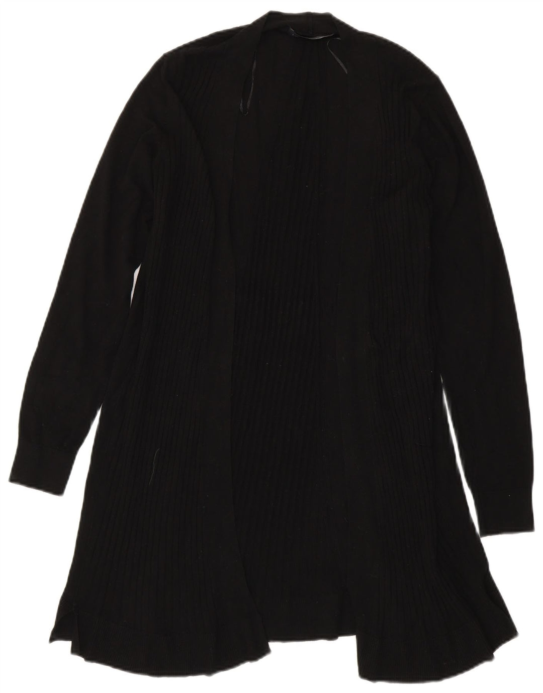 Marks & Spencer Womens Longline Open Cardigan Sweater UK 14 Medium Black