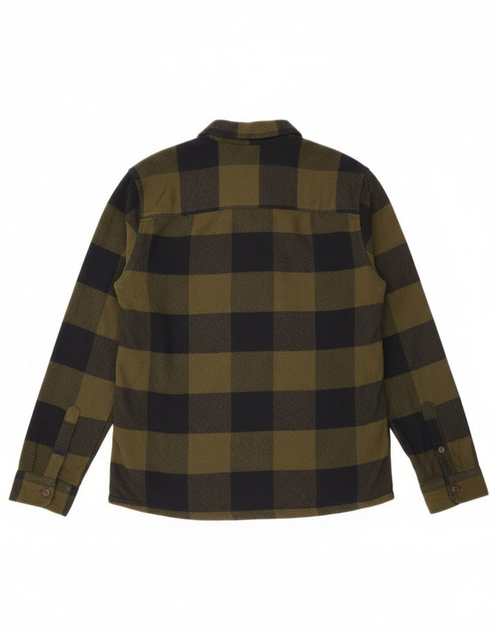 Only & Sons Mens Overshirt Flannel Shirt Medium Khaki Check Cotton