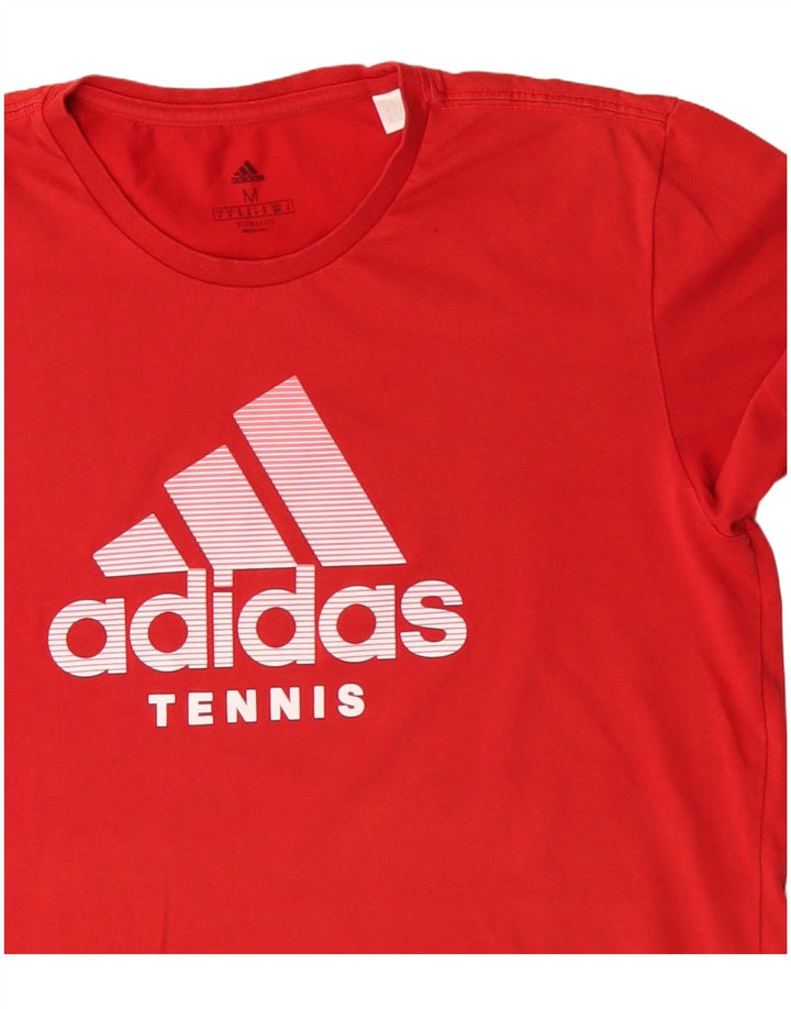 Adidas Mens Climalite Graphic T-Shirt Top Medium Red Cotton