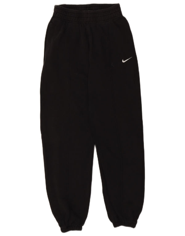Nike Womens Tracksuit Trousers Joggers UK 4 XS  Black Cotton